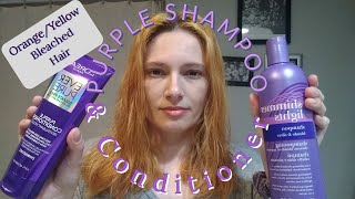 Does Drugstore Purple Shampoo amp Conditioner Work on OrangeYellow Brassy Hair [upl. by Nosiddam]