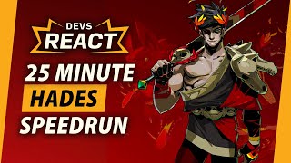 Hades Developers React to 25 Minute Fresh File Speedrun [upl. by Imotih]