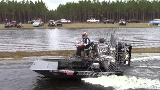 Airboat Racing at Hog Waller Mud Bog March 2016 [upl. by Oicor226]