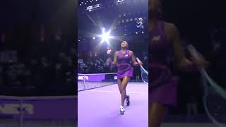 MAMBA MENTALITY ON FULL DISPLAY 🐍👊wtafinalsriyadh wta cocogauff champion [upl. by Kciderf]