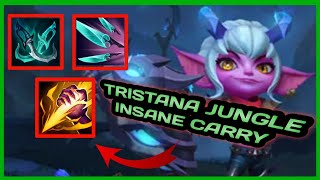 WILD RIFT TRISTANA JUNGLE GAMEPLAY TRISTANA JUNGLE IS INSANE CARRY RANKED S11 [upl. by Terris414]