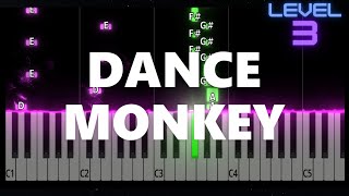 Dance Monkey  Tones and I  INTERMEDIATE Piano Tutorial [upl. by Aihsenor]