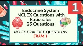 Endocrine Questions and Answers 25 Endocrine System Nursing Exam Questions Test 1 [upl. by Alracal]