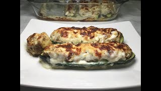 Calabacines Rellenos de Carne Gratinados con Bechamel [upl. by Caiaphas]