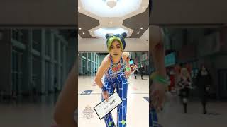 Jolyne Cujoh cosplay Jojos Bizarre Adventures Comic Con Shorts [upl. by Ydac776]