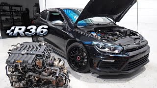 BUILDING AN R36 ENGINE SWAPPED VW SCIROCCO R  PART 1 [upl. by Duj]