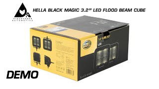 Quick amp Dirty Demo  Hella Black Magic 3 2quot FLOOD BEAM LED CUBE  Discoverer Automotive [upl. by Tupler932]