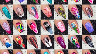 300 EASY NAIL IDEAS  HUGE nail art compilation satisfying nail designs [upl. by Ymereg]