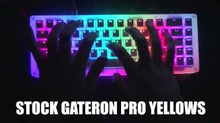 Stock vs Lubed Gateron Pro Yellow Switches  Gamakay TK68 Sound Test Comparison [upl. by Ateiluj255]