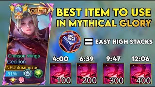 Cecilion Gameplay The Best Item for Stacking In Mythical Glory Cecilion Best Build 2024 mlbb fyp [upl. by Durware596]