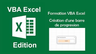 Formation VBA Excel  Création dune barre de progression [upl. by Yrad]