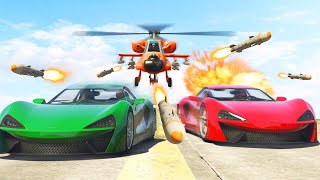 1000000 MISSILES vs FAST SUPERCARS GTA 5 Funny Moments [upl. by Yaresed]