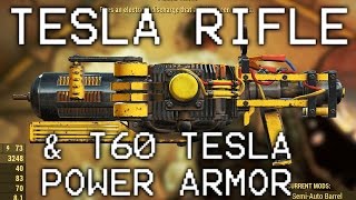 Fallout 4 Automatron Tesla Rifle amp Tesla T60 Power Armor Location Fort Hagen Satellite Array [upl. by Llener]