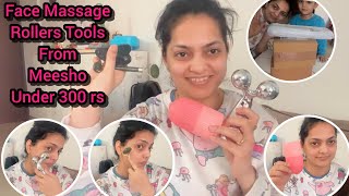 Review unboxing of Face Massage Roller Tool kit from Meesho and other products review unboxing [upl. by Atnes543]