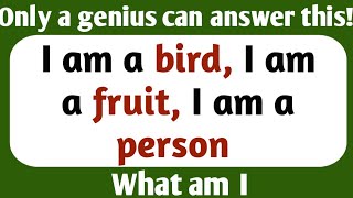 ONLY A GENIUS CAN SOLVE THESE RIDDLES 🧩  20 TRICKY RIDDLES THATLL STRETCH YOUR BRAIN 🧠  PART 01 [upl. by Justen101]