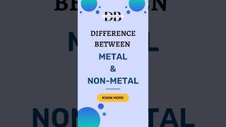 Difference Between Metal and Nonmetal  Unmask the Difference Between Metal amp NonMetal [upl. by Mccreery]