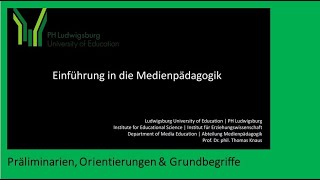 02a Einführung Medienpädagogik 1 Präliminarien amp Orientierungen Nr 2a erste Begriffe amp Literatur [upl. by Araem639]