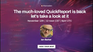 The muchloved QuickReport is back – let’s take a look at it [upl. by Pampuch554]