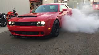 Dodge Demon Does Massive Burnout [upl. by Allveta486]