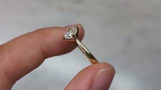 4Prong Round Engagement Ring in 14k Solid Gold  1 CT Moissanite Engagement Rings [upl. by Mohandis]