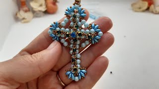 Diy video tutorial 🥰 FEDE pendente pendant cross croce [upl. by Nnave943]