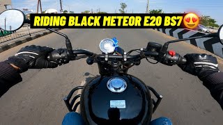 New Meteor 350 Custom Black Ride🔥  2024 Royal Enfield Meteor 350 BS7 [upl. by Anileve]