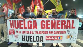 CCOO mantiene la huelga en el sector del transporte discrecional [upl. by Phelgon]