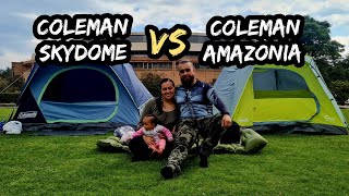 CAMPING ⛺️COLEMAN SKYDOME VS COLEMAN AMAZONIA🤜🤛 [upl. by Leksehc]