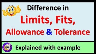 Limit Fit Allowance amp Tolerance – Difference explained with example [upl. by Hoxie]