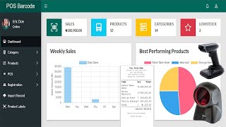 Barcode Stock Inventory Management System POS in PHP MySQL [upl. by Knowland497]