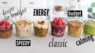 OVERNIGHT OATS  the 6 BEST types for easy healthy breakfasts [upl. by Maryrose]