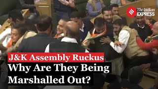 BJP MLAs Ejected from JampK Assembly Amid Article 370 Restoration Protest [upl. by Katz]