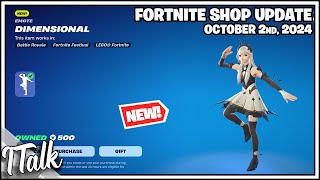 NEW DIMENSIONAL EMOTE Fortnite Item Shop October 2nd 2024 Fortnite Chapter 5 [upl. by Ellicec]