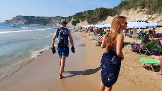 Corfu Greece Arillas beach 2023 walkaround [upl. by Toddy]