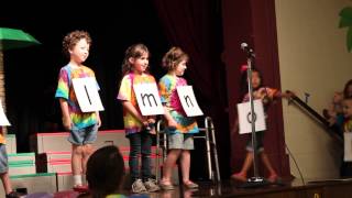 Chicka Chicka Boom Boom Skit  Kindergarten Program 2013 [upl. by Adnamma]