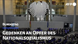 Bundestag gedenkt der Opfer des Nationalsozialismus  AFP [upl. by Guimond616]