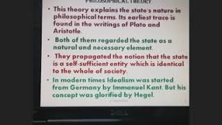 IDEALIST THEORY OF STATE [upl. by Willman]