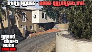 GTA 5 Online PS4  Stilt House 2866 Hillcrest Ave Tour [upl. by Nerag236]