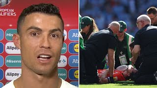 Cristiano Ronaldo REACTS to Tom Lockyer Collapsing After Major Injury During Football Match [upl. by Meill]