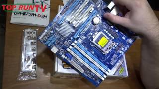 Unboxing  Placa mãe  Gigabyte GAB75D3H [upl. by Dailey]