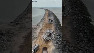 Overview of the South Breakwaters Machilipatnam Port  shorts [upl. by Nairahcaz]