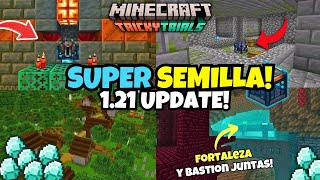 🔥 SUPER SEMILLA para MINECRAFT 121 BEDROCK Minecraft survival técnico [upl. by Joete]