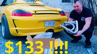 UNBOXING Pair of NEW PORSCHE 986 Boxster S Stainless CATLESS Exhaust Headers 133 SHIPPED [upl. by Plossl]