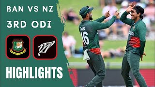 New Zealand Vs Bangladesh 3rd Odi Match Full Highlights 2023 l Pasha Tv [upl. by Ferd138]