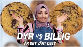 BAKAR COOKIES MED DYRA VS BILLIGA INGREDIENSER  ÄR DET VÄRT DET [upl. by Dewain912]