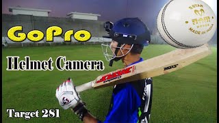 Batsman Helmet Camera POV  Night Match Target 281 runs  Academy Cricket Match [upl. by Nevil]