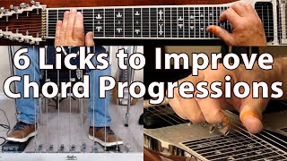 6 Licks to Improve a Standard Chord Progression  Pedal Steel Guitar Lesson [upl. by Hofmann]