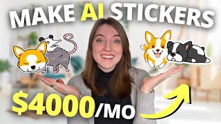 The EASIEST Side Hustle of 2024 Make AI STICKERS to Sell Online on Etsy Print on Demand [upl. by Northrup]