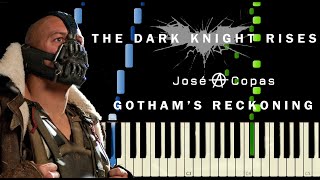 The Dark Knight Rises  Gotham Reckoning  Tema de Bane Piano Tutorial  Partitura [upl. by Christiana]