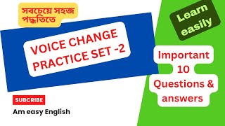 Voice Change । Practice Set 2। English Grammar। voicechange [upl. by Erdnaet321]